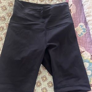 Navy lululemon biker shorts